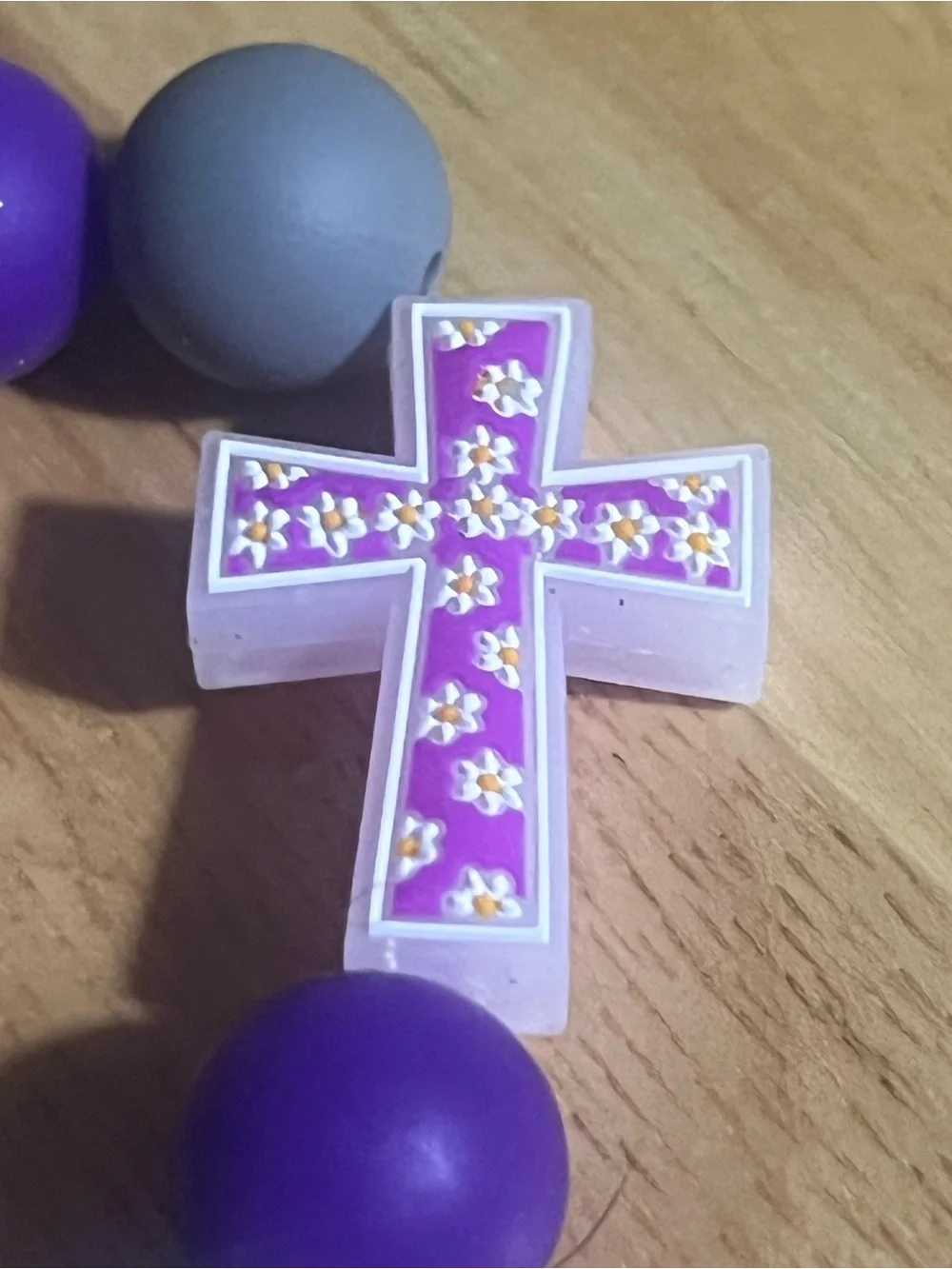 Bracelet bracelet homemade silicone bead stretchy cross theme B204